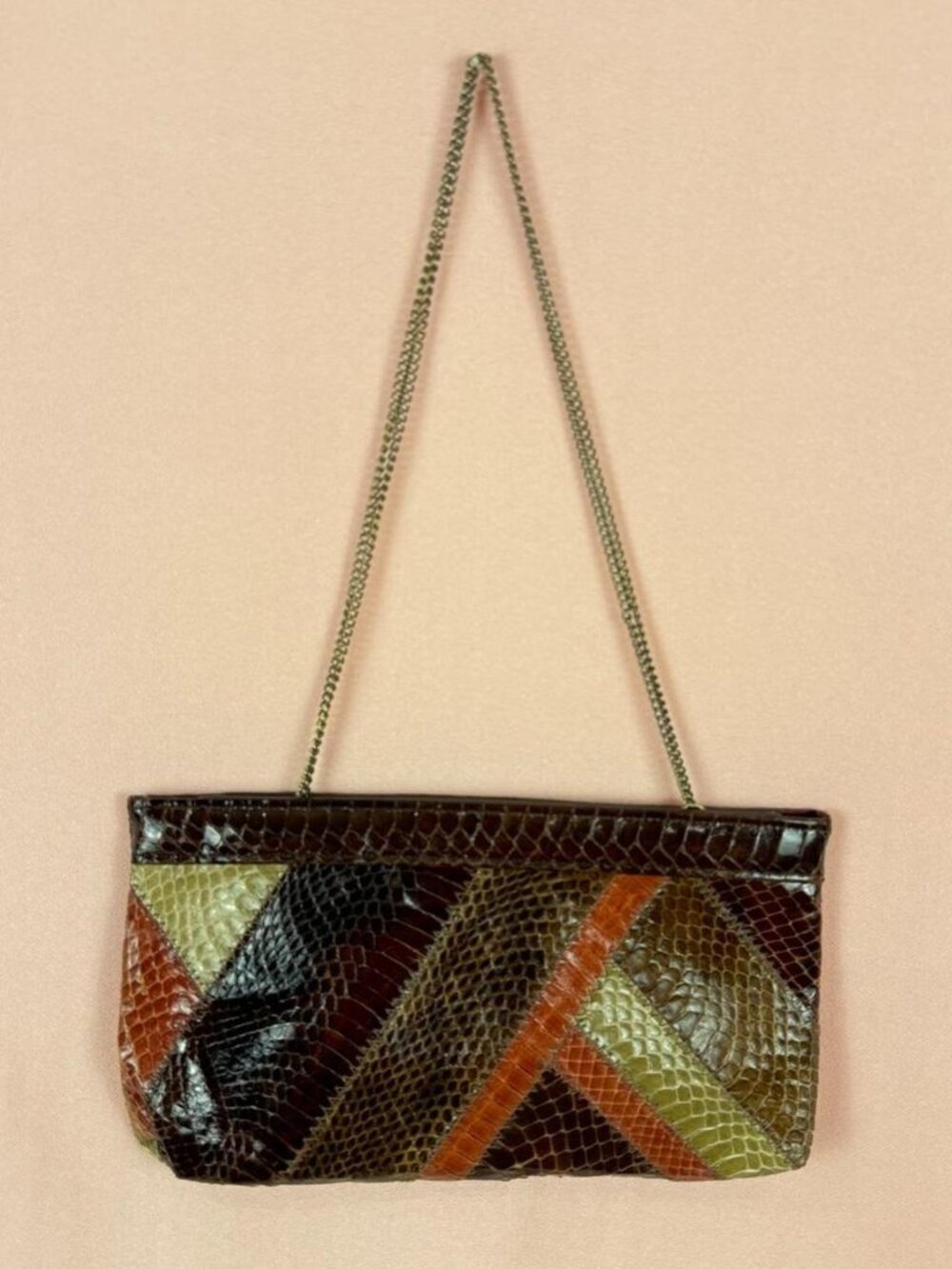 Vintage Patchwork Leather Shoulder Bag